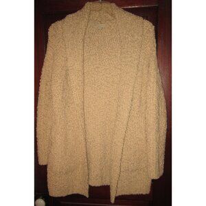 Barefoot Dreams Sz S Boucle Cardigan Sweater Coat Plush Thick Heavy Soft Pockets